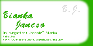 bianka jancso business card