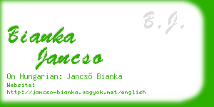 bianka jancso business card